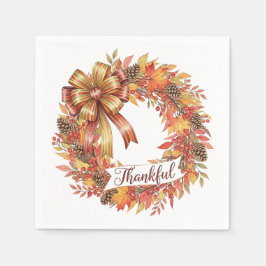 Guardanapo De Papel Thankful Wreath