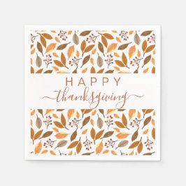 Guardanapo De Papel Thanksgiving Paper Napkins – Fall Leaves Design