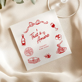 Guardanapo De Papel That's Amore Coquette Chuveiro de Noiva Italiano e