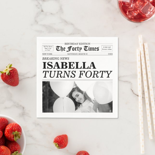 Guardanapo De Papel The Forty Times Newspaper 40th Birthday (Insitu)