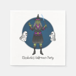 Guardanapo De Papel The Green Witch and the Ghosts