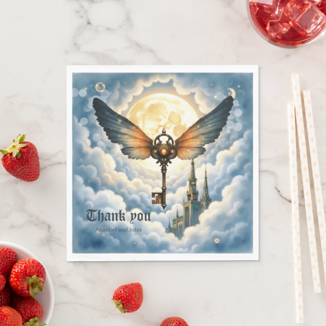 Guardanapo De Papel The Key of Eternity – Steampunk Wings  (Insitu)