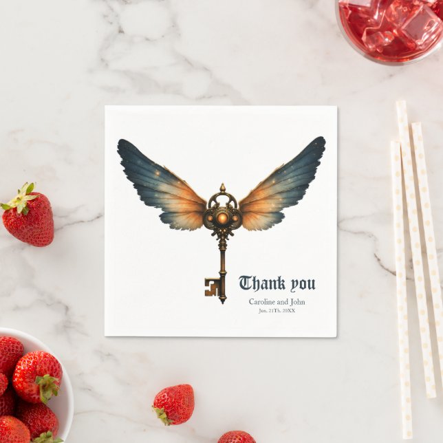 Guardanapo De Papel The Key of Eternity – Steampunk Wings  (Insitu)
