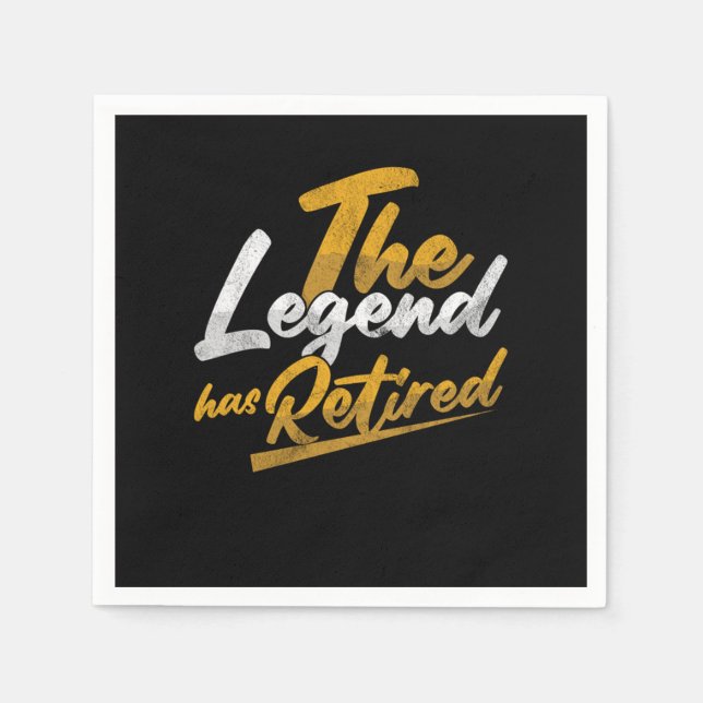 Guardanapo De Papel The Legend Has Retired Retirement Grandpa Gift (Frente)