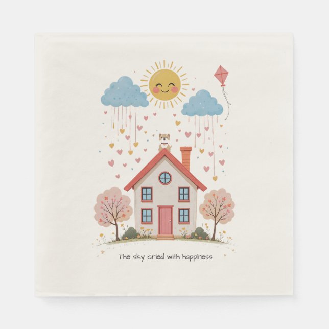 Guardanapo De Papel The sky cried with happiness (Frente)