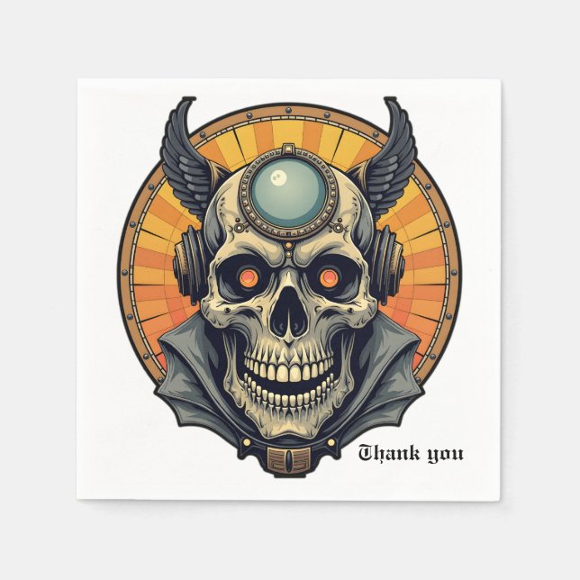 Guardanapo De Papel The winged skull.  (Frente)