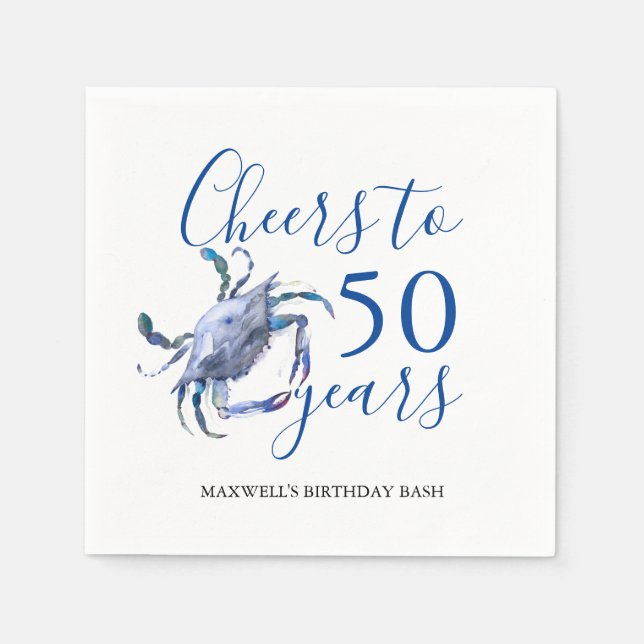 Guardanapo De Papel Theme 50º Aniversário Cocktail Napkins (Frente)