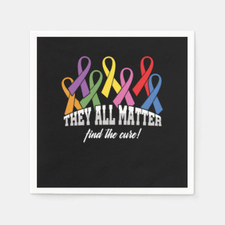 Guardanapo De Papel They All Matter Cancer Awareness Ribbon Gift