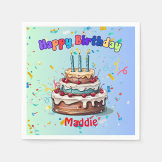 Guardanapo De Papel Third Birthday party napkinsStandard Cocktail