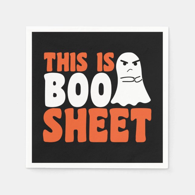 Guardanapo De Papel This Is Boo Sheet Ghost Funny Halloween Costume (Frente)