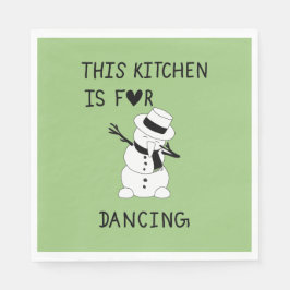 Guardanapo De Papel This Kitchen is for dancing snowman