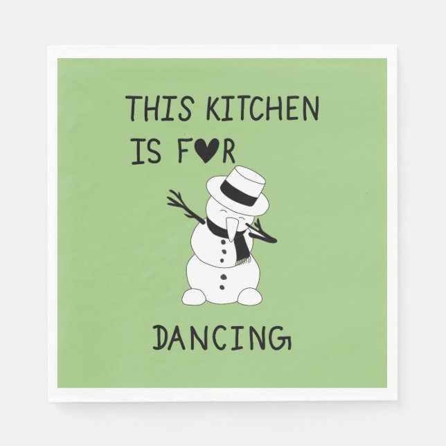 Guardanapo De Papel This Kitchen is for dancing snowman (Frente)