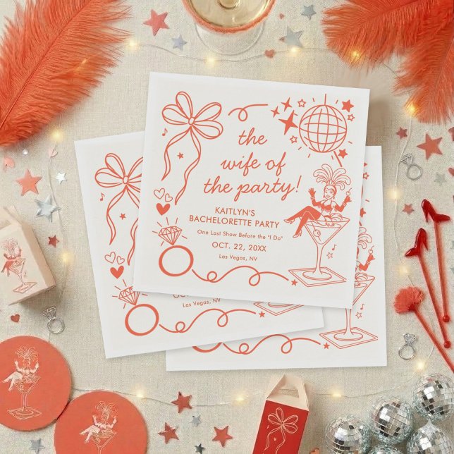 Guardanapo De Papel This Wife Is A Showgirl Bachelorette Party (Criador carregado)