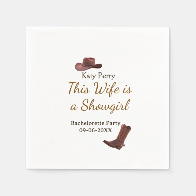Guardanapo De Papel This Wife is a showgirl bachelorette party name da (Frente)