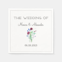 Guardanapo De Papel Thistor Floral Scottish Watercolor Festa de casame