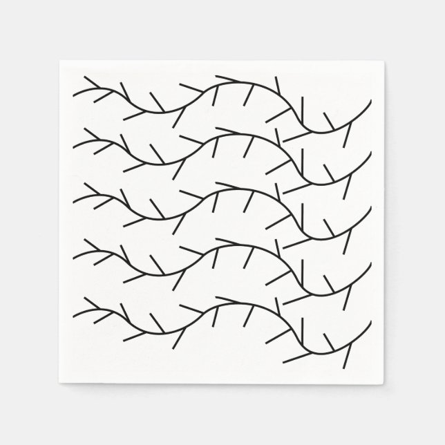 Guardanapo De Papel Thorn Black and White Thorn (Frente)