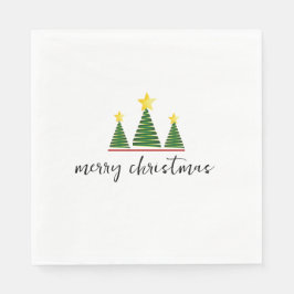 Guardanapo De Papel Three Trees, Merry Christmas Paper Napkin