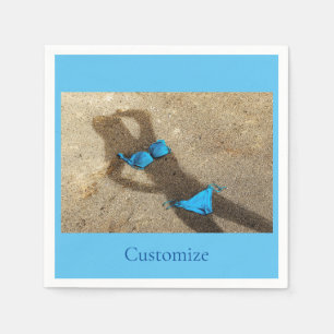 Guardanapo De Papel Thunder_Cove da Areia de Bikini Azul