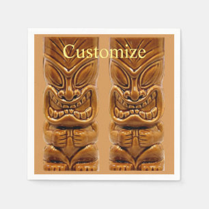 Guardanapo De Papel Thunder_Cove da Escultura Tiki Dourada