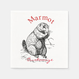 Guardanapo De Papel Thunder_Cove de Animais Marmotes