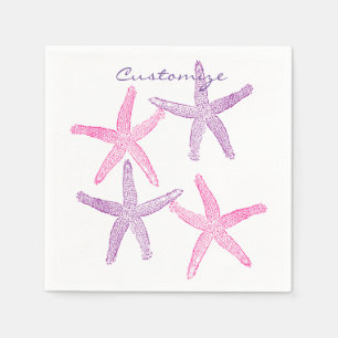 Guardanapo De Papel Thunder_Cove de Peixe de Estrelas Rosa