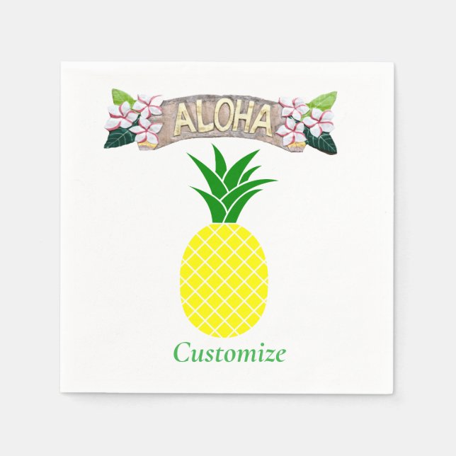 Guardanapo De Papel Thunder_Cove do Abacaxi Aloha (Frente)