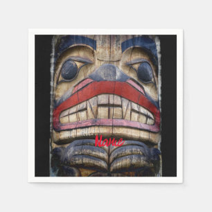 Guardanapo De Papel Thunder_Cove Totem de Rosto Polar