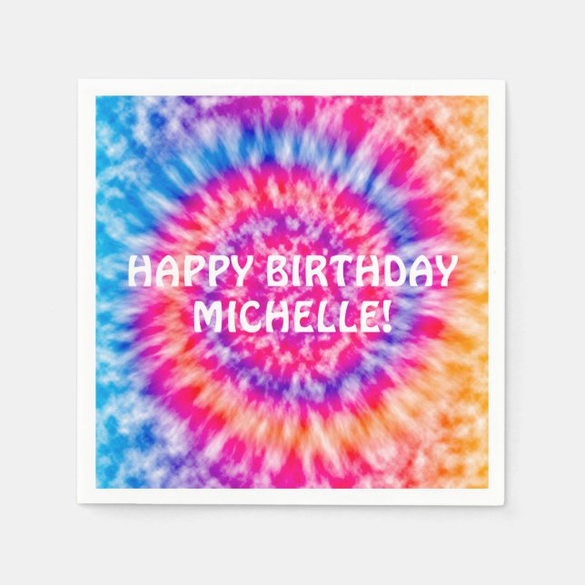 Guardanapo De Papel Tie Dye (Frente)