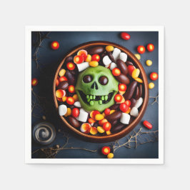 Guardanapo De Papel Tigela de Doces Assustadores de Halloween