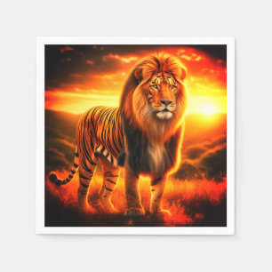 Guardanapo De Papel Tiger Lion