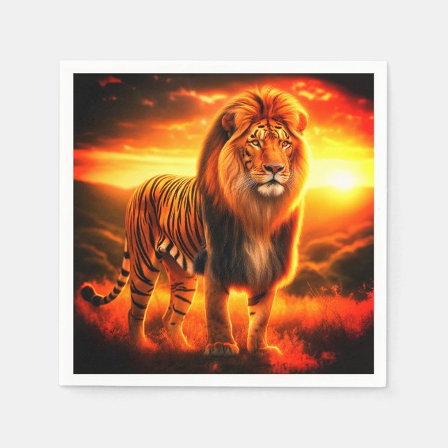 Guardanapo De Papel Tiger Lion (Frente)