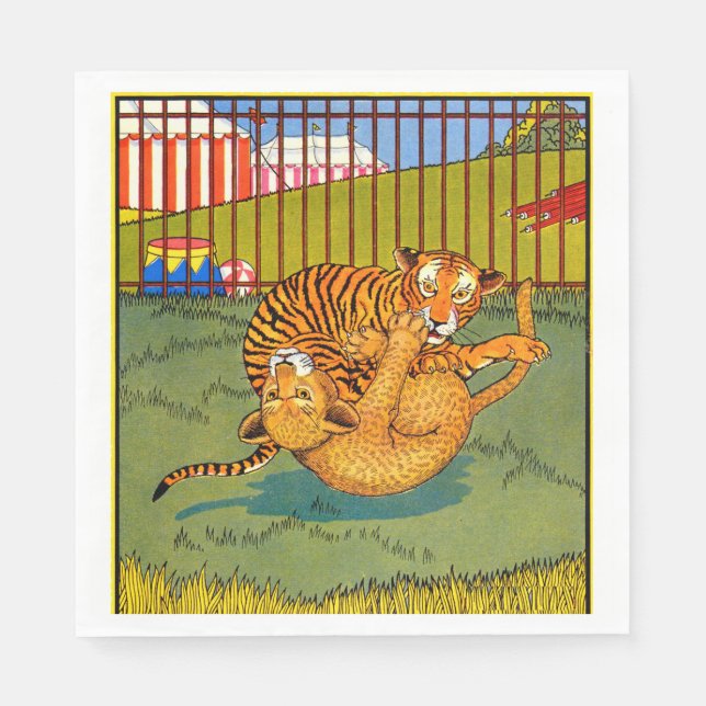 Guardanapo De Papel tigre e luta-leopardo (Frente)