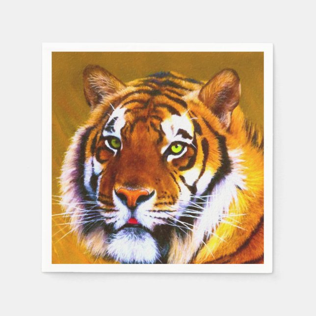 Guardanapo De Papel Tigre Napkins pintado (Frente)