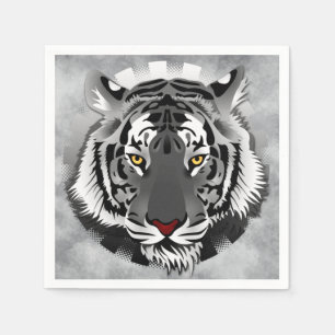 Guardanapo De Papel Tigre Preto E Branco