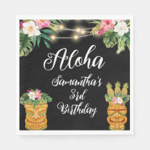 Tiki Hawaiian Aloha Tropical Birthday Partido Luau