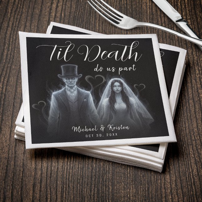Guardanapo De Papel Til Death Do Us Part Ghost Gothic Wedding (Til Death Do Us Part Ghost Gothic Wedding Napkins
)