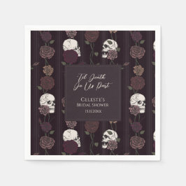 Guardanapo De Papel ’Til Death Do Us Part Gothic Skull & Rose Wedding