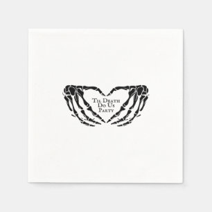 Guardanapo De Papel Til Death - Skeleton Heart Mãos