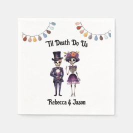 Guardanapo De Papel Til Death Skeletons Wedding Gothic
