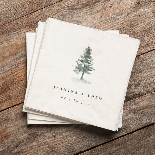 Guardanapo De Papel Timber Grove | Personalized Winter Wedding (Criador carregado)