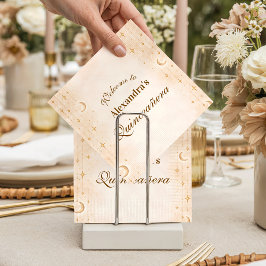 Guardanapo De Papel Timeless Moon And Stars Quinceañera