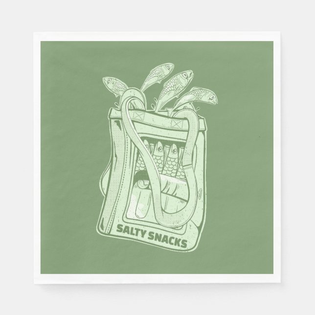 Guardanapo De Papel Tin de sardinha salgada (Frente)