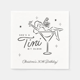 Guardanapo De Papel Tini Bit Older Whimsical Martini Birthday