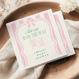 Guardanapo De Papel Tini Rosa Está A Caminho Do Chá de fraldas