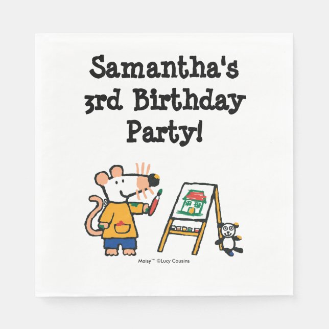 Guardanapo De Papel Tinta com Maisy! (Frente)