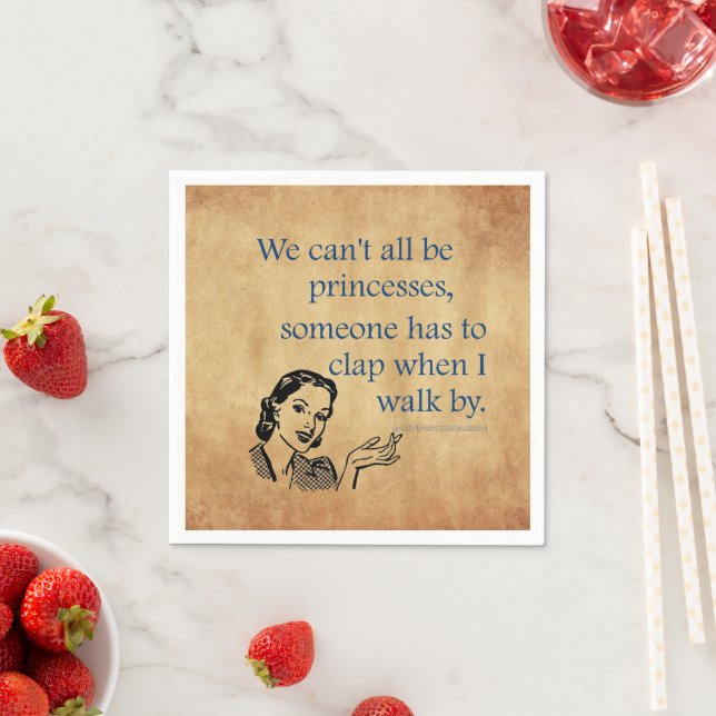 Guardanapo De Papel Tinta de 50 engraçada da Princesa SlipperyJoe (Insitu)