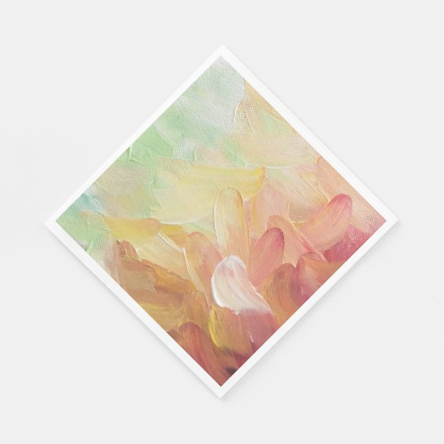 Guardanapo De Papel Tinta de óleo de Ouro Vermelho Personalizado Moder (Quina)