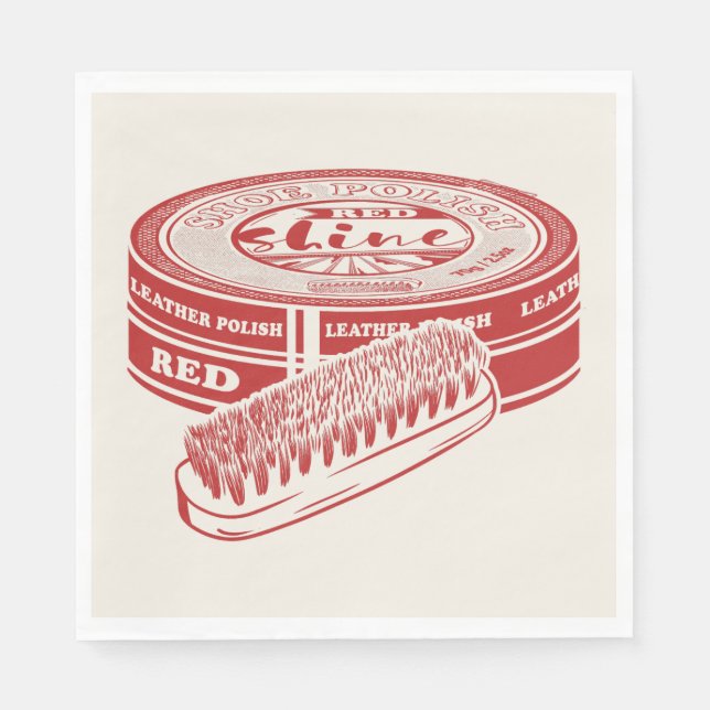 Guardanapo De Papel Tinta de polimento do calçado vermelho (Frente)