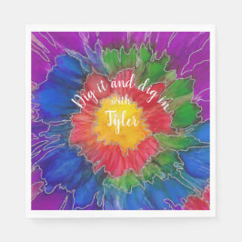 Guardanapo De Papel Tintas Coloridas do Bat ou do Bar Mitzvah Napkin