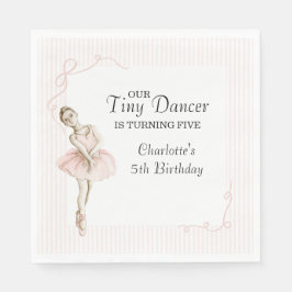 Guardanapo De Papel Tiny Dancer Ballerina Pink Girls Birthday